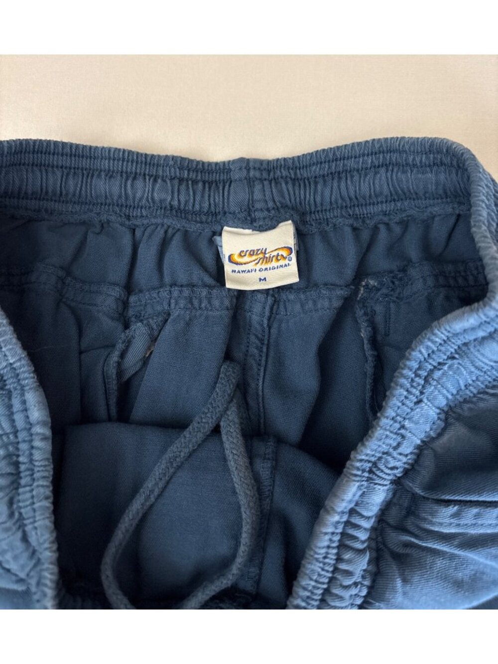 Crazy Shirts Hawaii Men's Joggers Pants Blue Elastic Waist Medium Relax Vintage - Picture 7 of 13